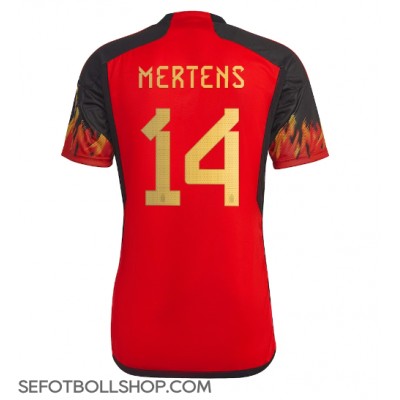 Billiga Belgien Dries Mertens #14 Hemma fotbollskläder VM 2022 Kortärmad